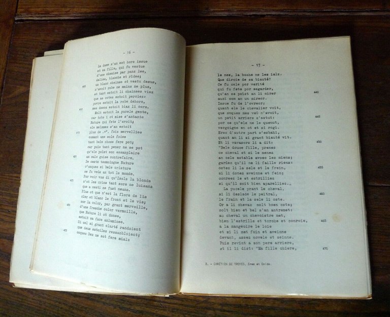 Chrétien de Troyes,EREC ET ENIDE,1963 Patron[italiano/francese,FILOLOGIA ROMANZA