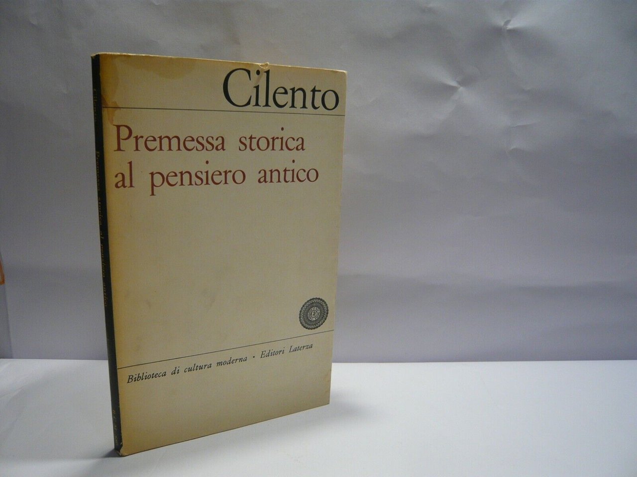 Cilento,PREMESSA STORICA AL PENSIERO ANTICO,1963[filosofia,filologia