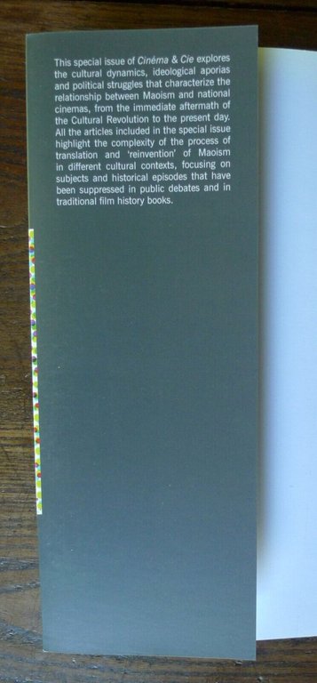 CINEMA & CIE.INTERNATIONAL FILM STUDIES JOURNAL n.30 2018[REINVENTING MAO