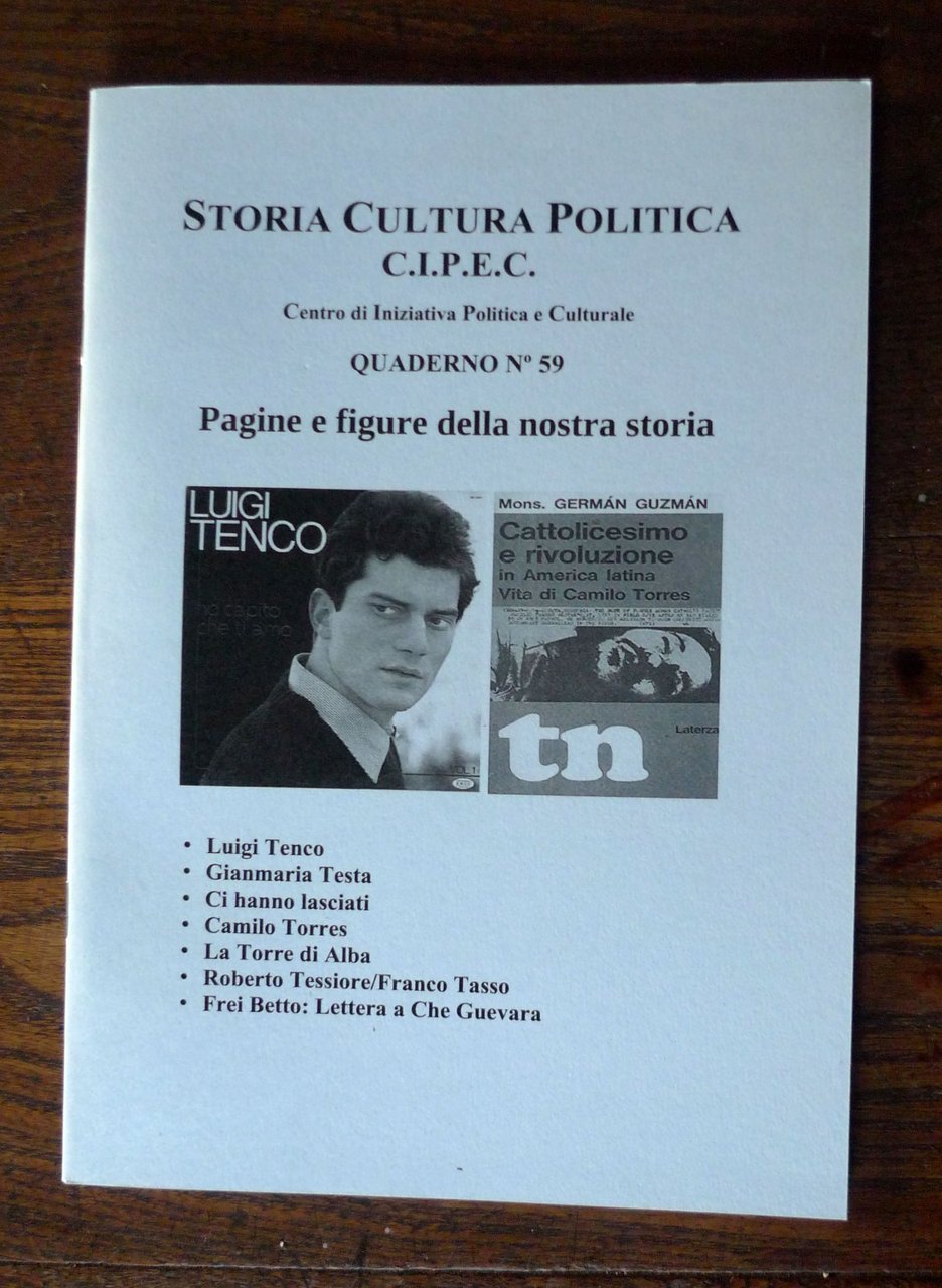 CIPEC QUADERNO n.59 2017,Cuneo[Dalmasso,politica,Luigi Tenco,Gianmaria Testa | Immagine principale