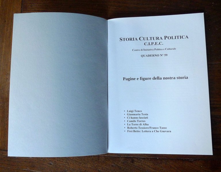 CIPEC QUADERNO n.59 2017,Cuneo[Dalmasso,politica,Luigi Tenco,Gianmaria Testa | Immagine Gallery 2