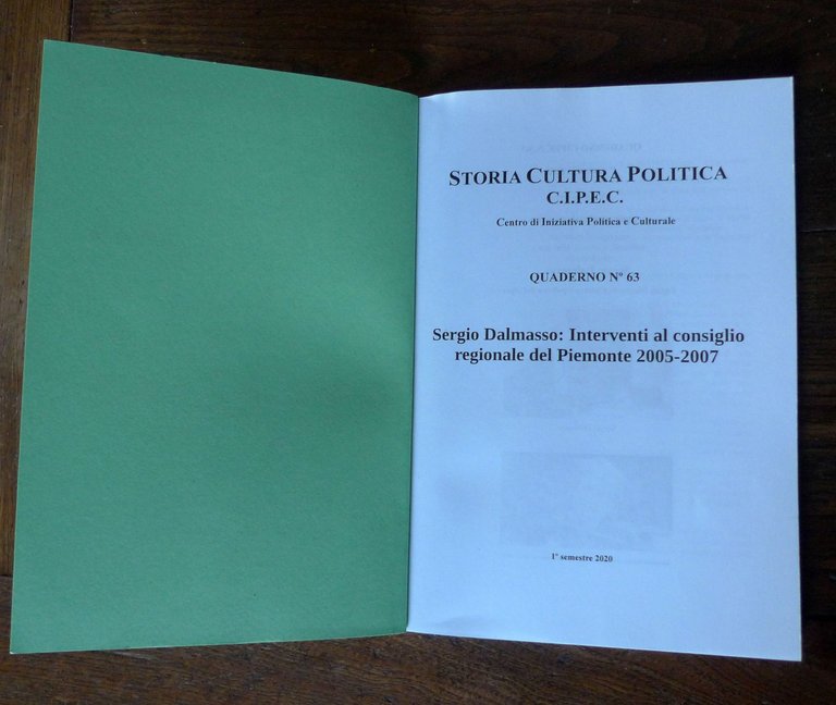 CIPEC QUADERNO n.63 2019.Sergio Dalmasso,interventi consiglio regionale Piemonte | Immagine Gallery 2
