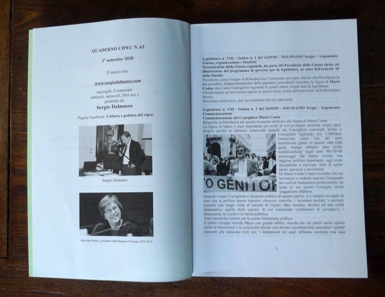 CIPEC QUADERNO n.63 2019.Sergio Dalmasso,interventi consiglio regionale Piemonte | Immagine Gallery 3