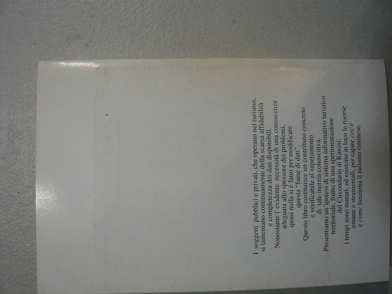 Circondario di Rimini,TURISMO. Cercasi dati, 1990