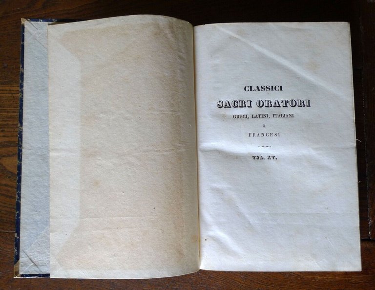 CLASSICI SACRI ORATORI ITALIANI E FRANCESI,1833 Tip.della Speranza[RELIGIONE