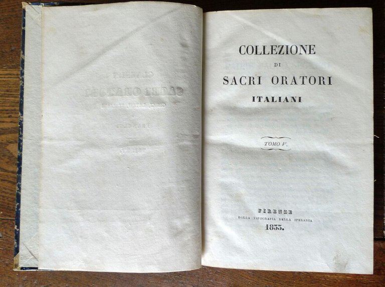 CLASSICI SACRI ORATORI ITALIANI E FRANCESI,1833 Tip.della Speranza[RELIGIONE