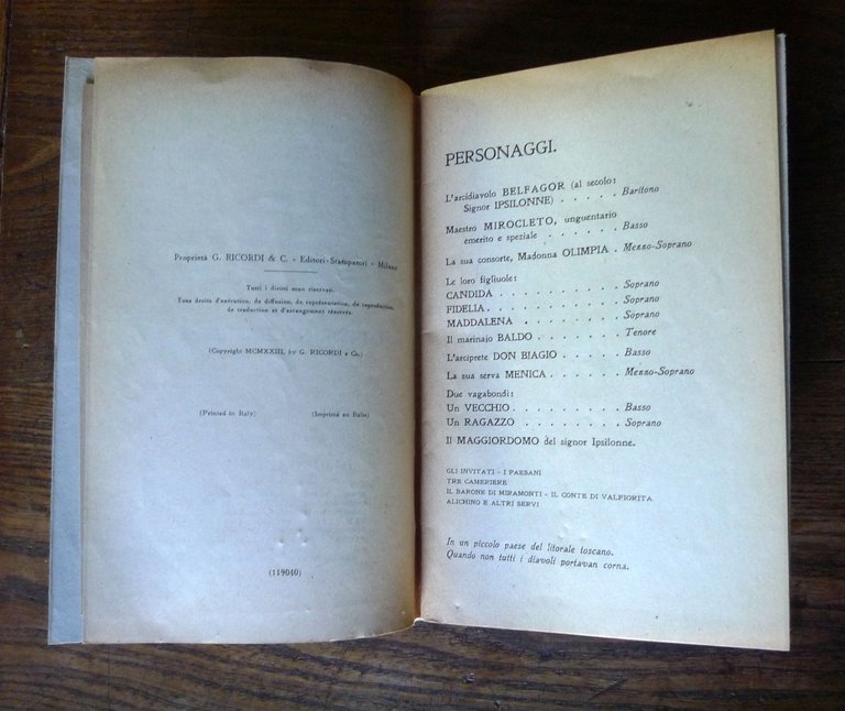 Claudio Guastalla/OTTORINO RESPIGHI,BELFAGOR,1947 Ricordi[libretto,musica lirica | Immagine Gallery 4