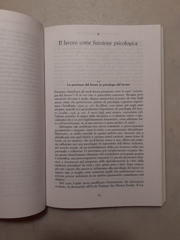 Clot,LA FUNZIONE PSICOLOGICA DEL LAVORO,Carocci 2006
