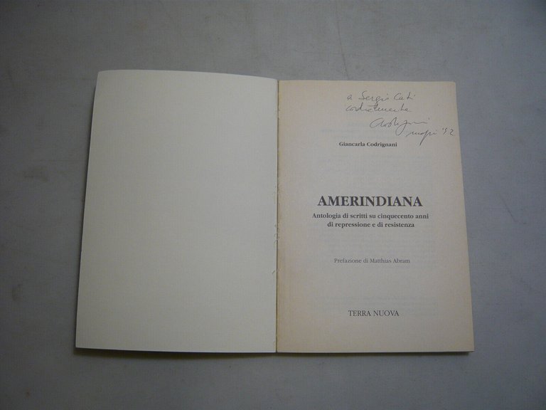 Codrignani,AMERINDIANA,Roma,1992