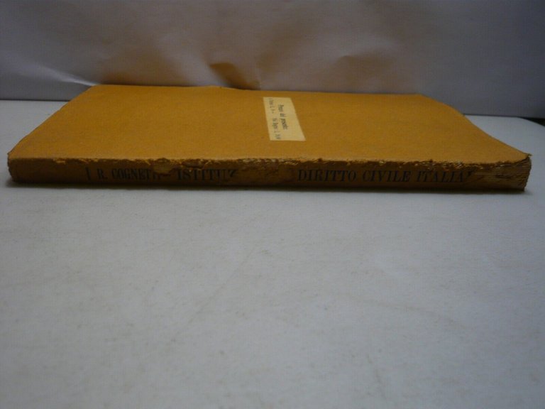 Cognetti de Martiis ISTITUZIONI DI DIRITTO CIVILE ITALIANO,Torino, 1924