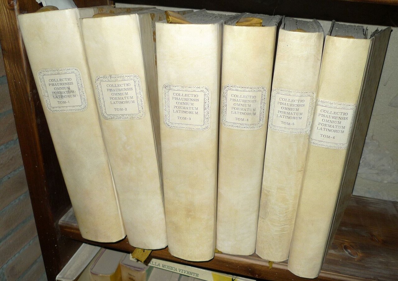 COLLECTIO PISAURENSIS.6 VOLL.,1766 Pesaro,[ANTOLOGIA LETTERATURA LATINA