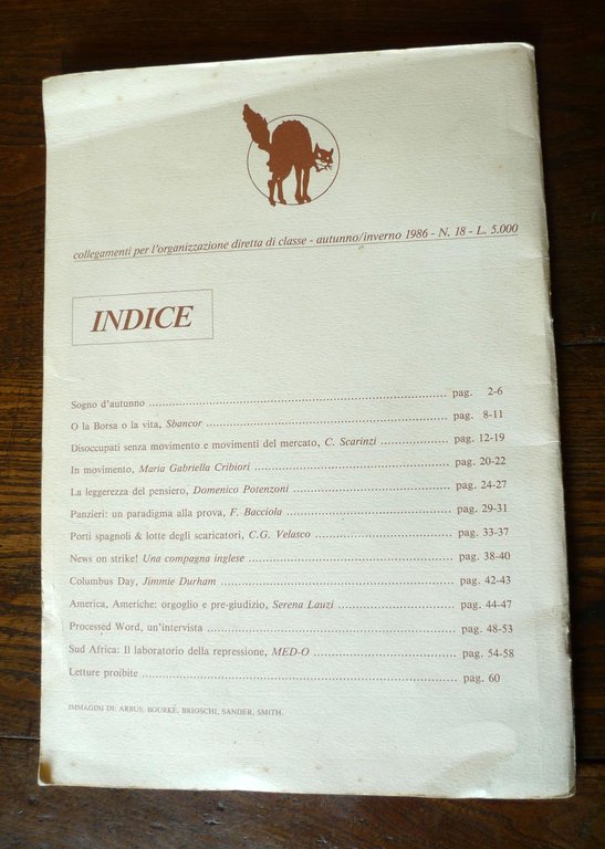 COLLEGAMENTI WOBBLY.PER L'ORGANIZZAZIONE DIRETTA DI CLASSE n.18 1986[autonomia | Immagine Gallery 2