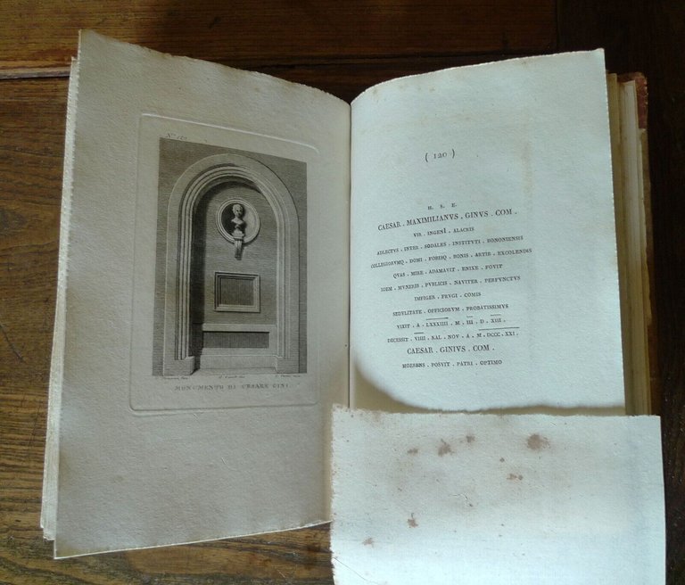 COLLEZIONE DEI MONUMENTI SEPOLCRALI DEL CIMITERO DI BOLOGNA,1825 Zecchi[CERTOSA