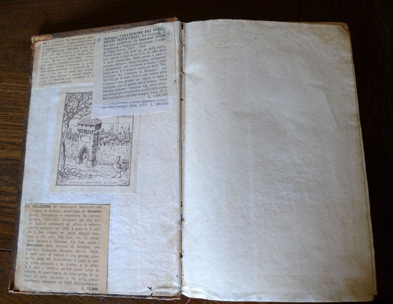 COLLEZIONE DEI MONUMENTI SEPOLCRALI DEL CIMITERO DI BOLOGNA,1825 Zecchi[CERTOSA