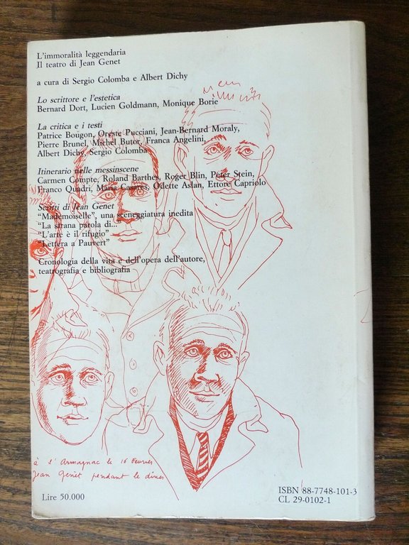 Colomba/Dicht,L'IMMORALITÀ LEGGENDARIA.IL TEATRO DI JEAN GENET,1990 Ubulibri