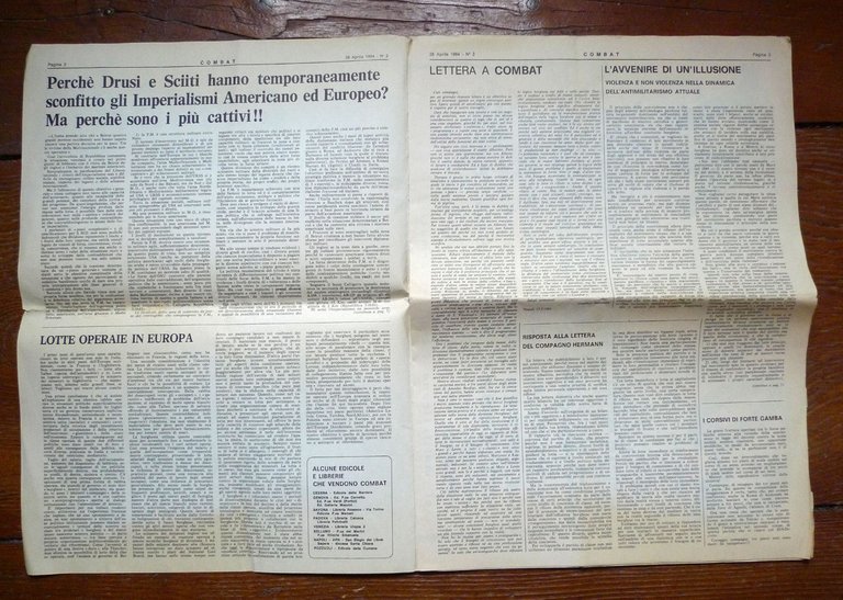 COMBAT PER IL PARTITO COMUNISTA INTERNAZIONALE ANNO I N.2 1984[PCINT