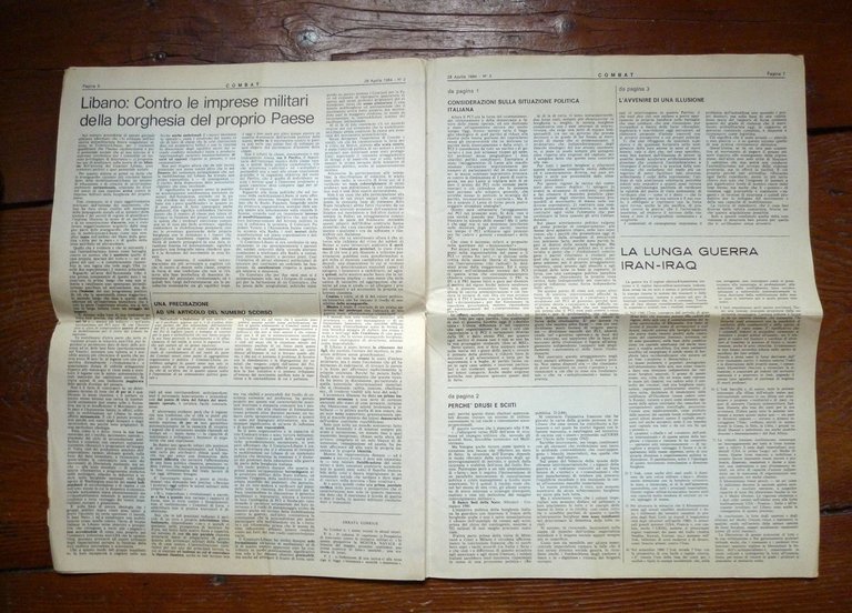 COMBAT PER IL PARTITO COMUNISTA INTERNAZIONALE ANNO I N.2 1984[PCINT
