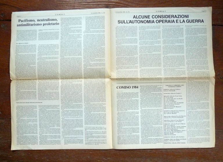 COMBAT PER IL PARTITO COMUNISTA INTERNAZIONALE ANNO I N.7/8 1984[PCINT