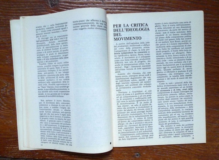 Comitati Comunisti Rivoluzionari,POTERE OPERAIO PER IL COMUNISMO,1977[autonomia
