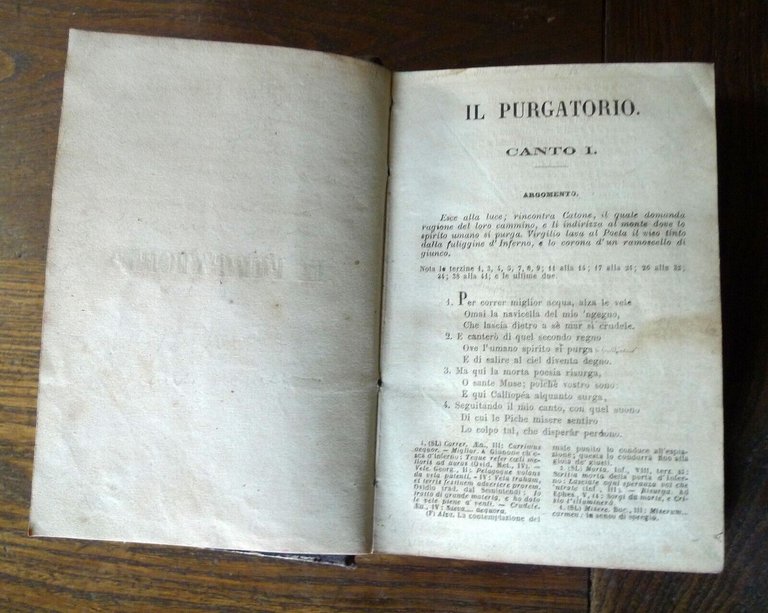 COMMEDIA DI DANTE ALIGHIERI.PURGATORIO,1869 Pagnoni[NOTE di NICCOLÒ TOMMASEO