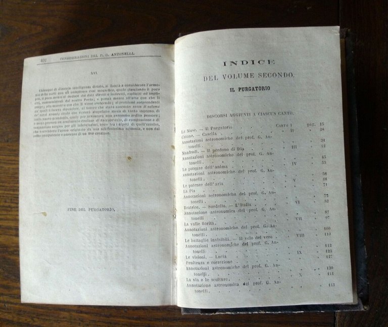 COMMEDIA DI DANTE ALIGHIERI.PURGATORIO,1869 Pagnoni[NOTE di NICCOLÒ TOMMASEO
