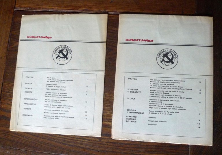 COMPAGNE E COMPAGNI.Agenzia di informazione del PDUP n.8/9 1980[comunismo