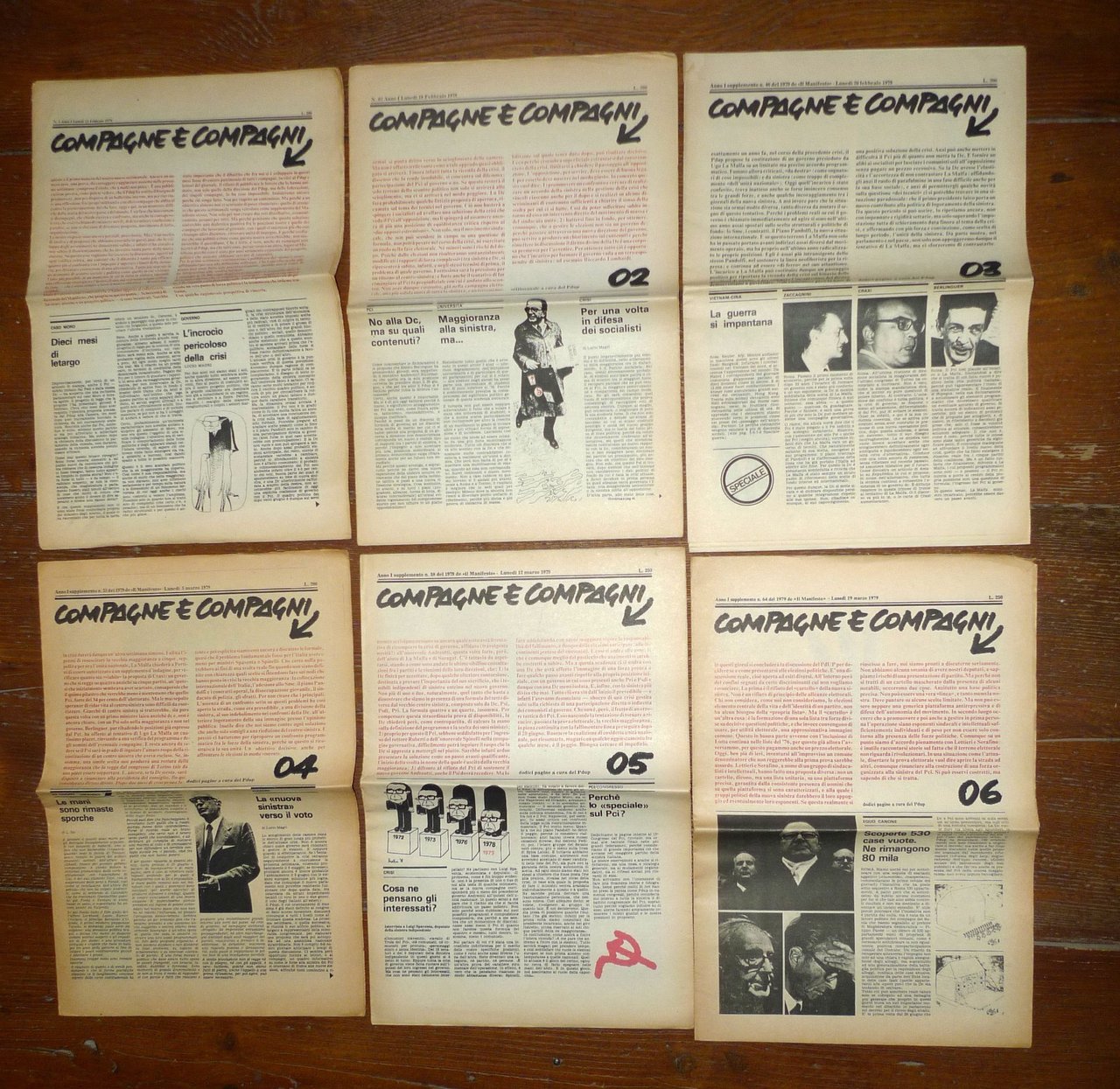 COMPAGNE E COMPAGNI nn.1-20 1979.A cura PDUP.Supplemento Il Manifesto[comunismo