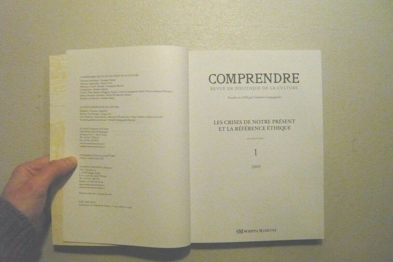 COMPRENDRE.Revue de politique de la culture n.1,2009[Galasso, Campagnolo