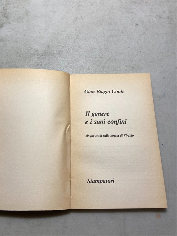 Conte, IL GENERE E I SUOI CONFINI.Cinque studi sulla poesia … | Immagine Gallery 2
