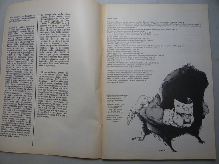 CONTROINFORMAZIONE.Periodico di informazione.Anno 1,n 1-2, feb-mar 1974[rivista