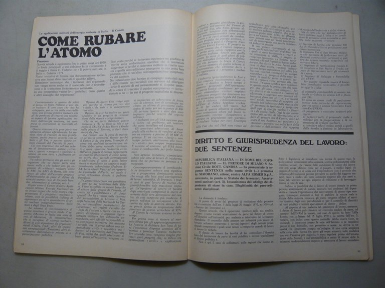 CONTROINFORMAZIONE.Periodico di informazione.Anno 1,n 1-2, feb-mar 1974[rivista