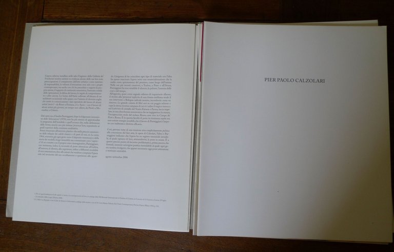 Corà,ESSENZIALE ALL'ARTE.CALZOLARI FABRO PARMIGGIANI,2006 de'Foscherari/Gli Ori