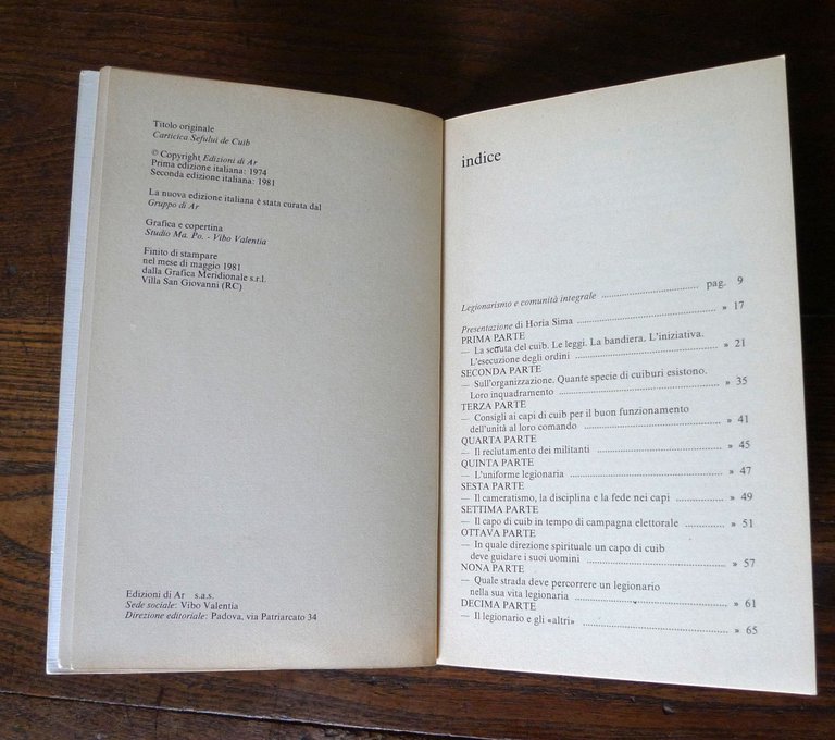 Corneliu Z.Codreanu,IL CAPO DI CUIB,1981 Edizioni di Ar[storia,Guardia di Ferro