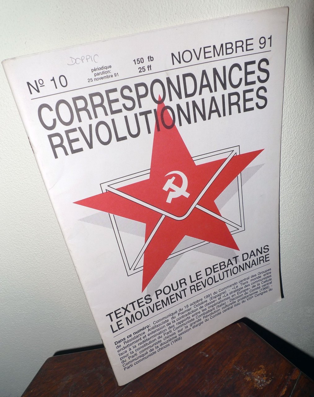 CORRESPONDANCES REVOLUTIONNAIRE N.10 Nov.1991,Bruxelles[comunismo,rivoluzione