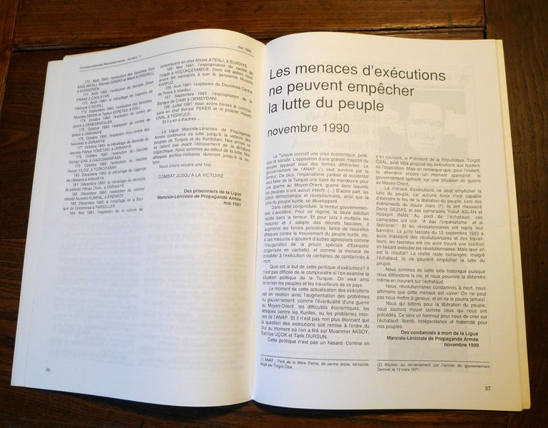 CORRESPONDANCES REVOLUTIONNAIRE N.11 Mai 1992,Bruxelles[comunismo,rivoluzione