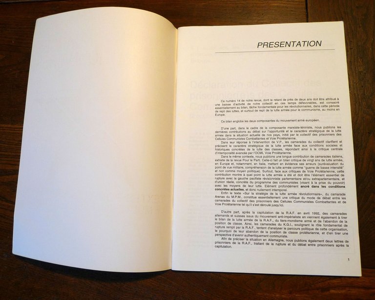 CORRESPONDANCES REVOLUTIONNAIRE N.14 Mars 1996,Bruxelles[comunismo,rivoluzione