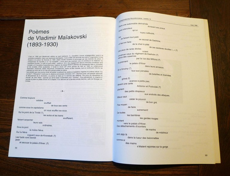 CORRESPONDANCES REVOLUTIONNAIRE N.14 Mars 1996,Bruxelles[comunismo,rivoluzione