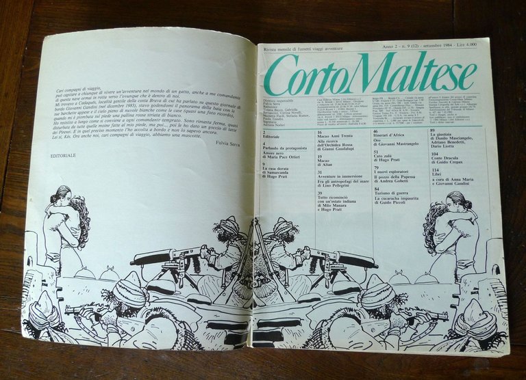 CORTO MALTESE n.9 1984.Rivista mensile di fumetti viaggi avventure[PRATT,CREPAX | Immagine Gallery 2