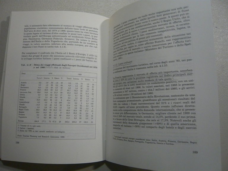 Costa e Rispoli,DIMENSIONI DELL’INDUSTRIA ITALIANA DEI VIAGGI E DEL TURISMO,1992