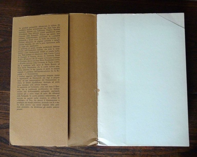 Costa,LE ANTICHITÀ GERMANICHE NELLA CULTURA ITALIANA DA MACHIAVELLI A VICO,1977