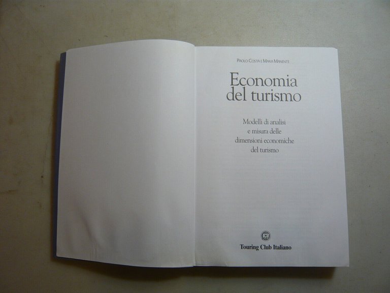 Costa-Manente,ECONOMIA DEL TURISMO,Milano,2000[touring club italiano