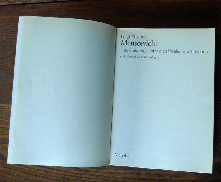 Covatta,MENSCEVICHI.I riformisti nella storia dell'Italia repubblicana,2005