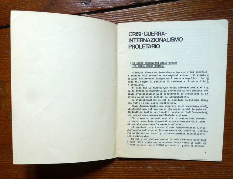 CRISI-GUERRA-INTERNAZIONALISMO PROLETARIO.CONVEGNO.Napoli 28-29 giugno 1980 | Immagine Gallery 2