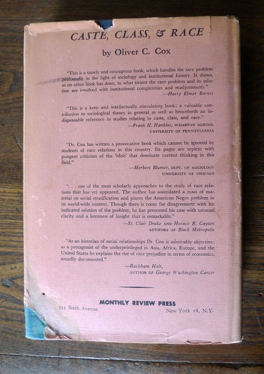Cromwell Cox,CASTE,CLASS & RACE.A Study in Social Dynamics,1959 I^ED[RAZZISMO | Immagine Gallery 2
