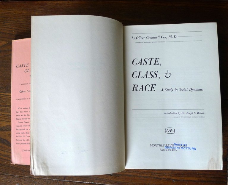 Cromwell Cox,CASTE,CLASS & RACE.A Study in Social Dynamics,1959 I^ED[RAZZISMO | Immagine Gallery 6
