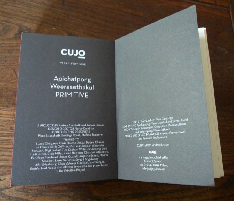 CUJO MAGAZINE YEAR II,First Issue 2009.Apichatpong Weerasethakul,PRIMITIVE
