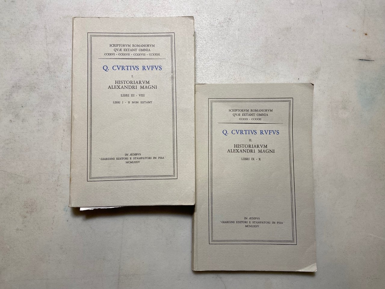 Curtius Rufus, HISTORIARUM ALEXANDRI MAGNI, Giardini editori 1975 | Immagine principale