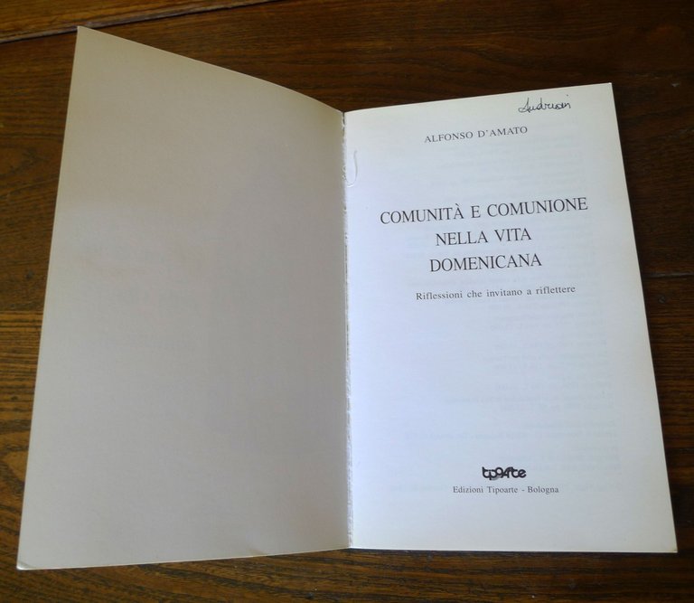 D'Amato,COMUNITÀ E COMUNIONE NELLA VITA DOMENICANA,1995[RELIGIONE,SAN DOMENICO
