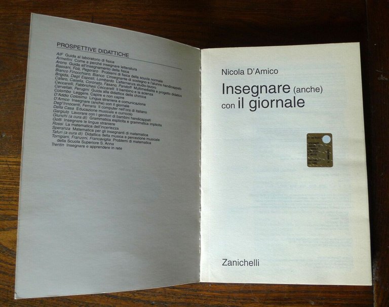 D'Amico,INSEGNARE(ANCHE)CON IL GIORNALE,2003 Zanichelli[didattica,scuola