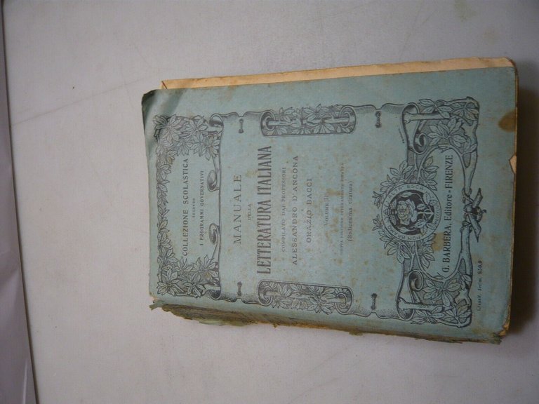 d’Ancona,Bacci,MANUALE DELLA LETTERATURA ITALIANA,voll. 2, Firenze 1925